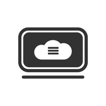 Cloud Storage Service Icon Stock Illustration
