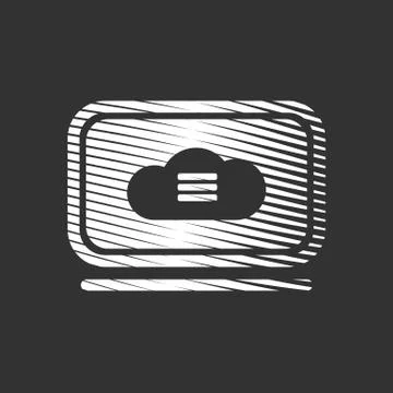 Cloud Storage Service Icon Stock Illustration