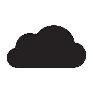 Cloud storage service icon in simple style on white background. Stock Illustration