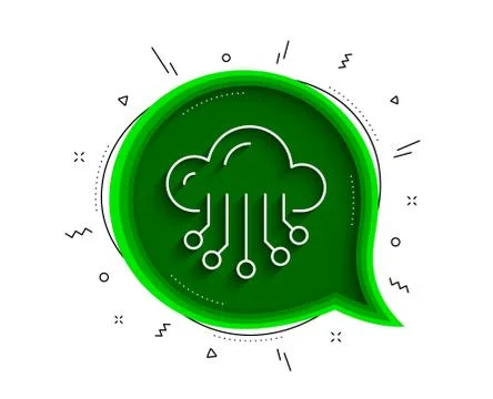 Cloud storage service line icon. Big data sign. Vector 스톡 일러스트