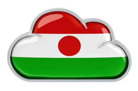 Cloud storage service in Niger, 3D rendering Stock Illustration