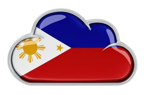Cloud storage service in Philippines, 3D rendering Stock Illustration