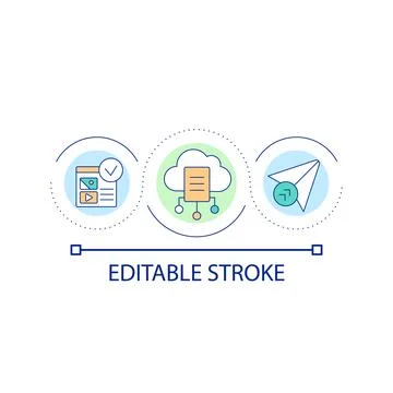 Cloud storage setup loop concept icon イラスト素材