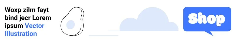 Cloud Storage, Shopping, and Data Management Concept with Minimalistic Design 스톡 일러스트