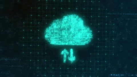 Cloud storage Sign Digital Logo Reveal Stock Footage 341304808