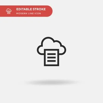 Cloud Storage Simple vector icon. Illustration symbol design template for web Stock Illustration