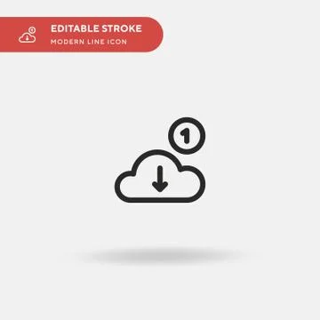 Cloud Storage Simple vector icon. Illustration symbol design template for web Stock Illustration