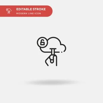 Cloud Storage Simple vector icon. Illustration symbol design template for web Illustrazione stock