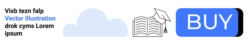 Cloud Storage Solutions with E-learning and Purchase Options Representation Stock Illustration