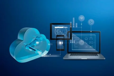 Cloud storage technology concept Stock Photos
