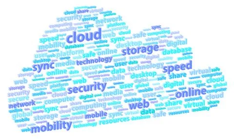 Cloud Storage Technology 스톡 일러스트