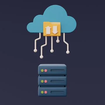 Cloud storage technology Stock Illustration