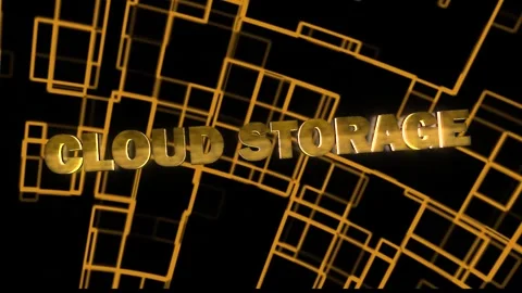 Cloud Storage Technology Word with background Stock Footage 294581537