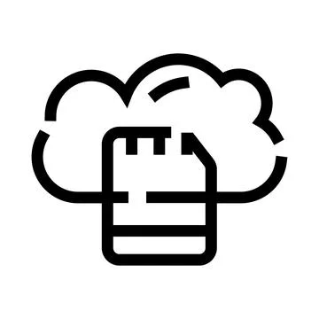 Cloud storage transferring file data to remote server Illustrazione stock