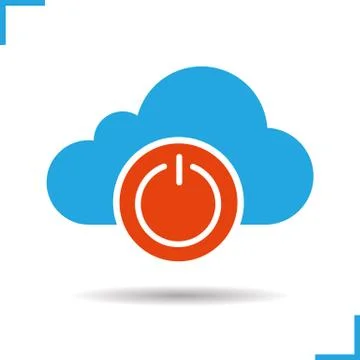 Cloud storage turn off button glyph icon イラスト素材