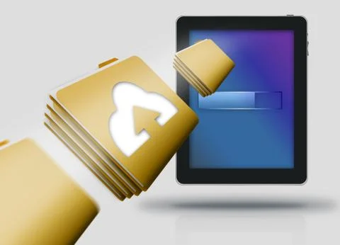 Cloud storage upload Illustrazione stock