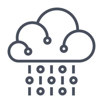Cloud Storage Vector Icon Stock Illustration