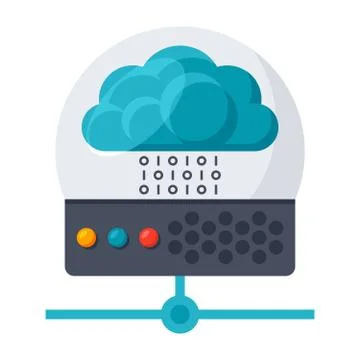 Cloud Storage Vector Icon Stock Illustration