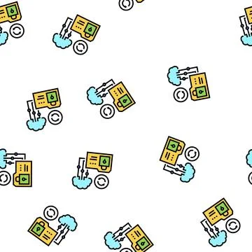 Cloud storage vector seamless pattern sign Stock Illustration