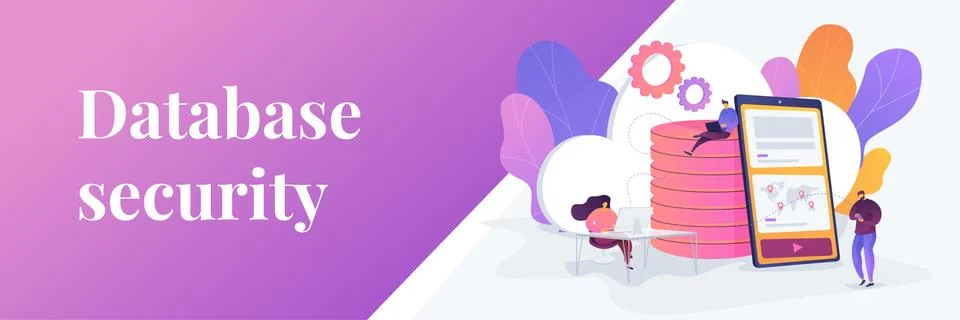 Cloud storage web banner concept. Stock Illustration