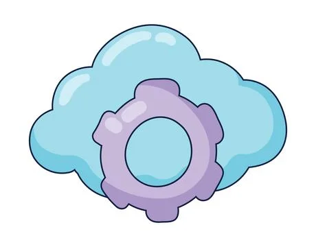 Cloud storage web development Stock Illustration