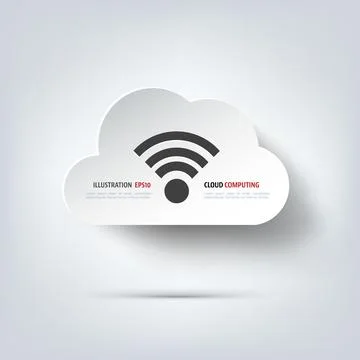 Cloud storage web icon. Vector illustration. Stock Illustration