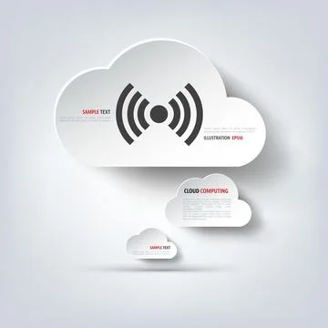 Cloud storage web icon. Vector illustration. Stock Illustration