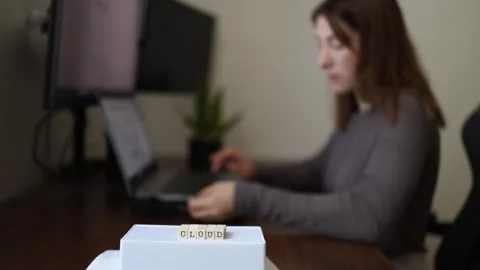 Cloud storage workflow Stock Footage 337570815