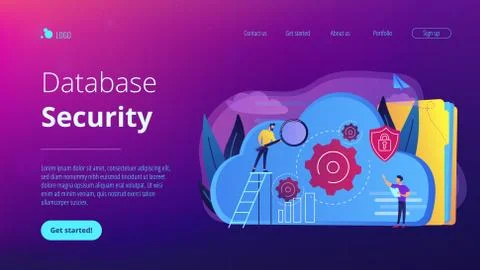 Cloud storageconcept landing page. イラスト素材