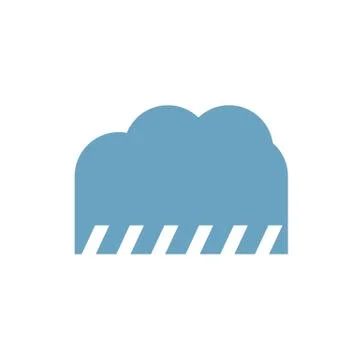 Cloud storm color web icon Stock Illustration
