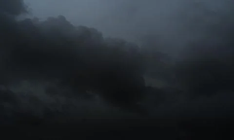 Cloud storm sky dark halloween background rain lightning thunder stoumy Stock Photos