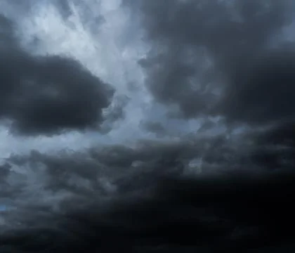 Cloud storm sky dark halloween background rain lightning thunder stoumy Stock Photos