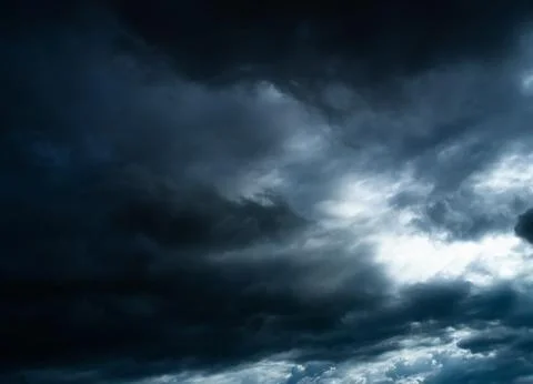 Cloud Storm Sky Dark Rain Lightning Thunder Stoumy Typhoon Nature Light 写真素材