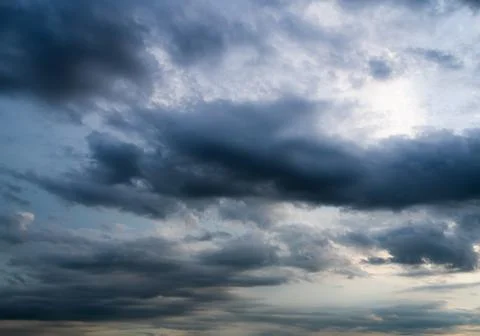 Cloud storm sky dark rain lightning thunder stoumy typhoon Nature light Stock Photos