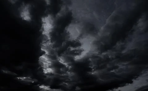 Cloud storm sky dark rain lightning thunder stoumy typhoon Nature light Stock Photos