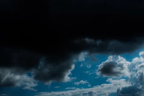 Cloud storm sky dark rain lightning thunder stoumy typhoon Nature light Stock Photos