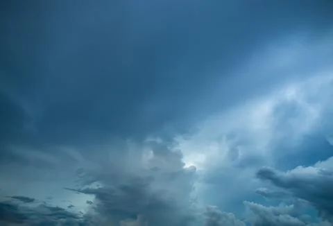 Cloud storm sky dark rain lightning thunder stoumy typhoon Nature light Stock Photos