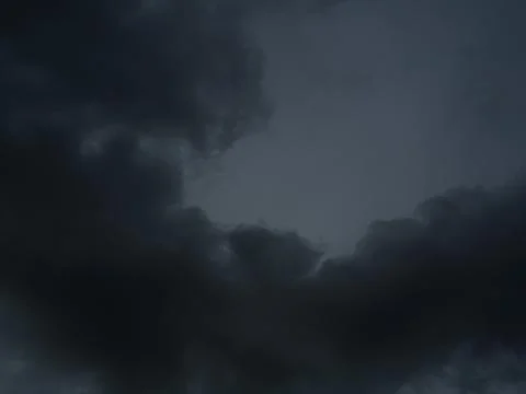 Cloud storm sky dark rain lightning thunder stoumy typhoon Nature light Stock Photos