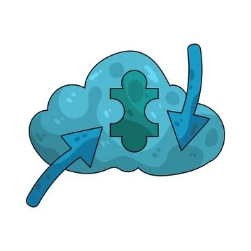 Cloud strategy illustration Stock Illustration