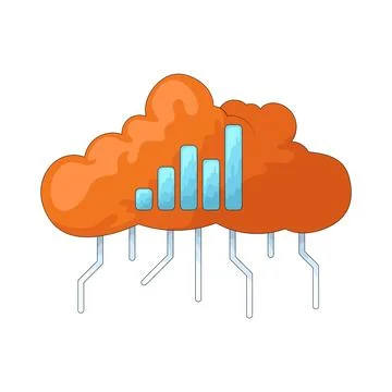 Cloud strategy illustration 스톡 일러스트