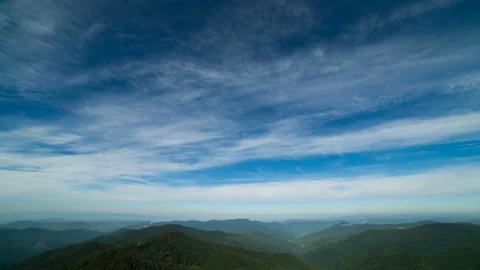 The cloud stream above mountains. time lapse Stock-Footage 95189400