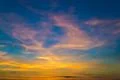 The cloud stream on the background of sunrise Photo