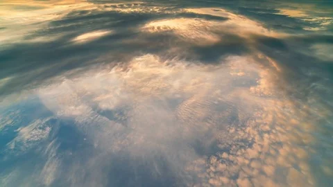 The cloud stream in the sky. plane view, time lapse, no birds Stock Footage 77712000