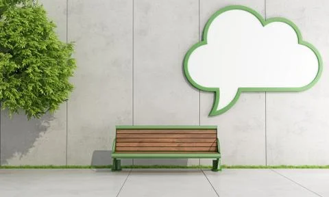 Cloud street billboard Stock Illustration