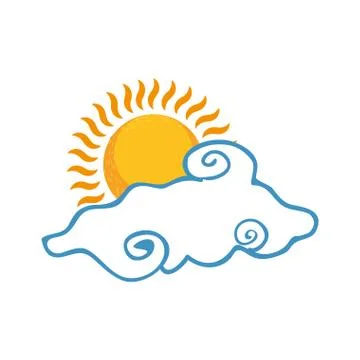 Cloud sun day sky sunlight design Stock Illustration