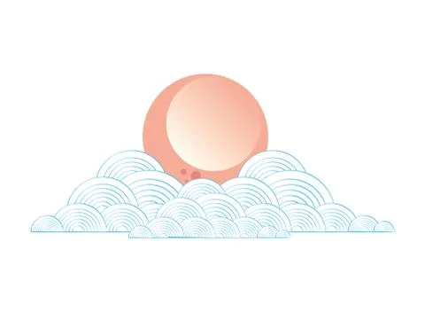 Cloud sun day sky sunlight design Stock Illustration