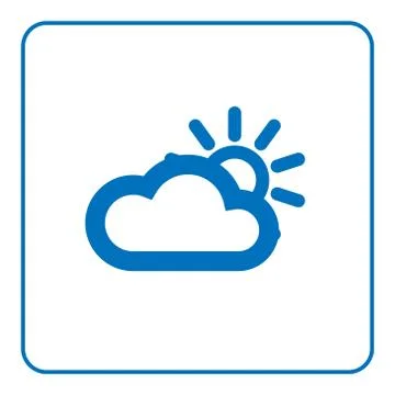 Cloud sun icon Illustrazione stock