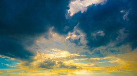 Cloud before sunset Stock Photos