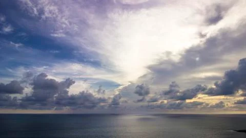 Cloud on Sunset time on blue sky Stock Photos