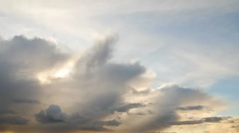 Cloud sunset timelapse Stock Footage 12614207